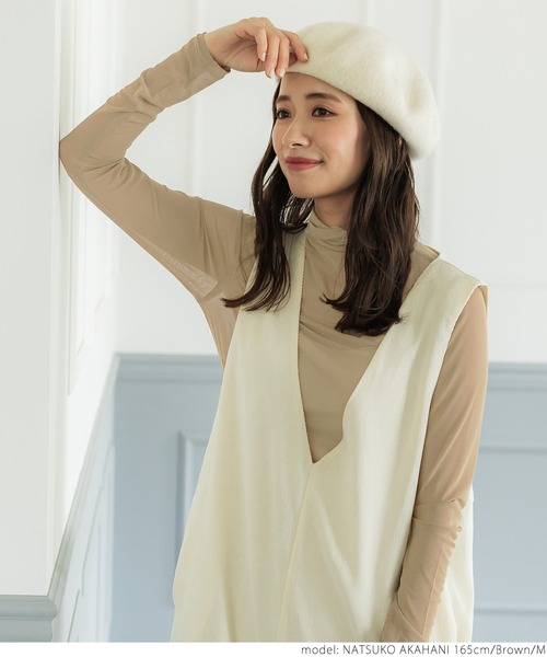 coca（coca）（コカ）の「＼新色登場／シースルーストレッチトップス（Tシャツ/カットソー・レディース・ブラック/ブラウン/ピンク/オレンジ/グリーン/アイボリー/ライトピンク/カーキ/ライトブルー・M/L）」の15枚目の写真