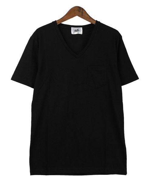 LUXSTYLE(ラグスタイル)の「無地ポケット付きVネック半袖Tシャツ(Tシャツ/カットソー・メンズ・ブラック/ネイビー/グレー/イエロー系その他/ライトピンク/ホワイト/ピンク系その他/カーキ・L/M/XL)」の9枚目の写真
