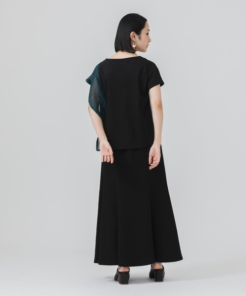 DOLLUPOOPS（ドールアップウップス）の「doll up oops アシメパッチワークプルオーバー（Tシャツ/カットソー・レディース・ブラック/カーキ・FREE）」の3枚目の写真