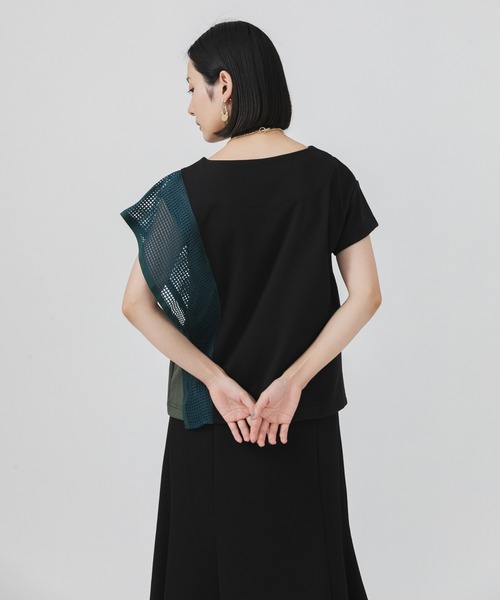 DOLLUPOOPS（ドールアップウップス）の「doll up oops アシメパッチワークプルオーバー（Tシャツ/カットソー・レディース・ブラック/カーキ・FREE）」の8枚目の写真