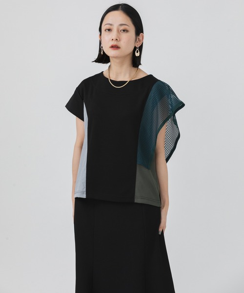 DOLLUPOOPS（ドールアップウップス）の「doll up oops アシメパッチワークプルオーバー（Tシャツ/カットソー・レディース・ブラック/カーキ・FREE）」の17枚目の写真