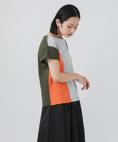 DOLLUPOOPS（ドールアップウップス）の「doll up oops アシメパッチワークプルオーバー（Tシャツ/カットソー・レディース・ブラック/カーキ・FREE）」の15枚目の写真