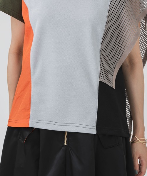 DOLLUPOOPS（ドールアップウップス）の「doll up oops アシメパッチワークプルオーバー（Tシャツ/カットソー・レディース・ブラック/カーキ・FREE）」の16枚目の写真