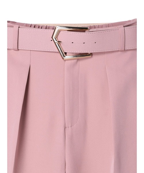 DURAS(デュラス)の「デザインベルト付きストレートパンツ(その他パンツ・レディース・グリーン/ピンク・SMALL/MEDIUM)」の9枚目の写真