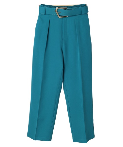 DURAS(デュラス)の「デザインベルト付きストレートパンツ(その他パンツ・レディース・グリーン/ピンク・SMALL/MEDIUM)」の7枚目の写真