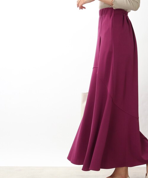 DRESKIP（ドレスキップ）の「◆変形切替ロングマ－メイドスカート（スカート・レディース・ライトブルー/ブラック/サンドベージュ/パープル系・02/03）」の4枚目の写真