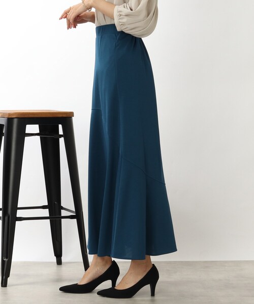 DRESKIP（ドレスキップ）の「◆変形切替ロングマ－メイドスカート（スカート・レディース・ライトブルー/ブラック/サンドベージュ/パープル系・02/03）」の6枚目の写真