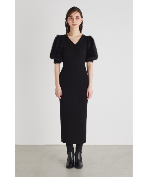 rienda(リエンダ)の「2WAYショルダーシャギータイトニットワンピース(ワンピース・レディース・ブラック/ベージュ/ライトグリーン・FREE)」の21枚目の写真