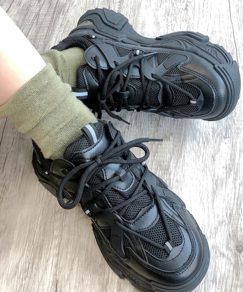 Noubel Voug Relax(ヌーベルヴォーグリラックス)の「ボリュームソール厚底ダッドスニーカー(スニーカー・レディース・ホワイト/ブラック・36inch/38inch/40inch/41/37inch/39inch)」の20枚目の写真