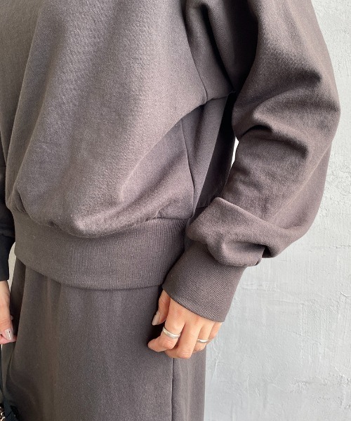 Healthknit（ヘルスニット）の「[HEALTHKNIT/ヘルスニット] 別注 ショート丈 クラシックラグランスリーブスウェット（スウェット・レディース・ブラック/アッシュグレー/ブラウン/パープル/レッド・F）」の10枚目の写真