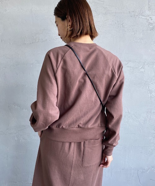 Healthknit（ヘルスニット）の「[HEALTHKNIT/ヘルスニット] 別注 ショート丈 クラシックラグランスリーブスウェット（スウェット・レディース・ブラック/アッシュグレー/ブラウン/パープル/レッド・F）」の13枚目の写真