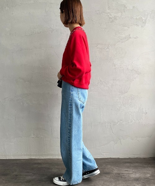 Healthknit（ヘルスニット）の「[HEALTHKNIT/ヘルスニット] 別注 ショート丈 クラシックラグランスリーブスウェット（スウェット・レディース・ブラック/アッシュグレー/ブラウン/パープル/レッド・F）」の17枚目の写真