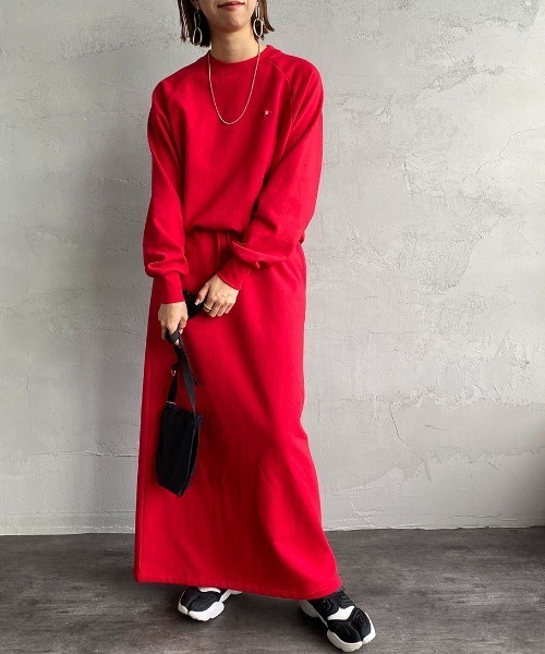 Healthknit（ヘルスニット）の「[HEALTHKNIT/ヘルスニット] 別注 ショート丈 クラシックラグランスリーブスウェット（スウェット・レディース・ブラック/アッシュグレー/ブラウン/パープル/レッド・F）」の20枚目の写真