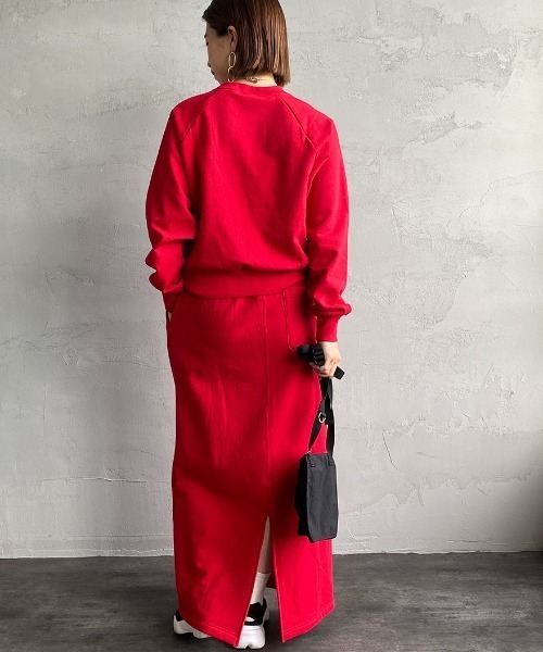 Healthknit（ヘルスニット）の「[HEALTHKNIT/ヘルスニット] 別注 ショート丈 クラシックラグランスリーブスウェット（スウェット・レディース・ブラック/アッシュグレー/ブラウン/パープル/レッド・F）」の18枚目の写真
