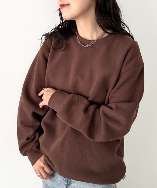 PRO CLUB （プロクラブ）の「PROCLUB(プロクラブ)/スーパーヘビーウェイト 13オンス クルーネック ビッグ スウェットプルオーバー/Heavyweight Crew Neck Fleece Pullover Sweatshirt（スウェット・メンズ・カーキ/ブラック/グレー/ホワイト/ブラウン/チャコールグレー・M/L/XL/XXL/S）」の5枚目の写真