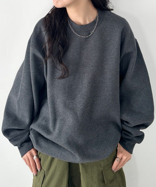 PRO CLUB （プロクラブ）の「PROCLUB(プロクラブ)/スーパーヘビーウェイト 13オンス クルーネック ビッグ スウェットプルオーバー/Heavyweight Crew Neck Fleece Pullover Sweatshirt（スウェット・メンズ・カーキ/ブラック/グレー/ホワイト/ブラウン/チャコールグレー・M/L/XL/XXL/S）」の3枚目の写真