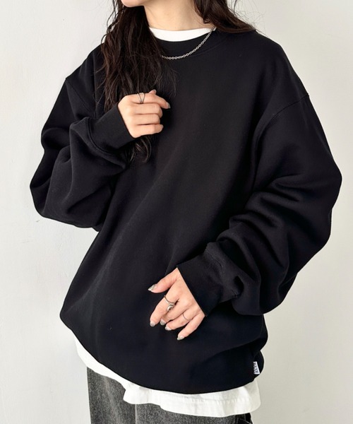 PRO CLUB （プロクラブ）の「PROCLUB(プロクラブ)/スーパーヘビーウェイト 13オンス クルーネック ビッグ スウェットプルオーバー/Heavyweight Crew Neck Fleece Pullover Sweatshirt（スウェット・メンズ・カーキ/ブラック/グレー/ホワイト/ブラウン/チャコールグレー・M/L/XL/XXL/S）」の2枚目の写真