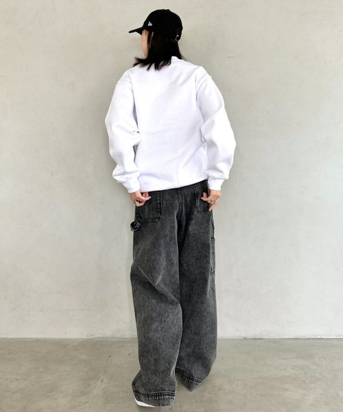 PRO CLUB （プロクラブ）の「PROCLUB(プロクラブ)/スーパーヘビーウェイト 13オンス クルーネック ビッグ スウェットプルオーバー/Heavyweight Crew Neck Fleece Pullover Sweatshirt（スウェット・メンズ・カーキ/ブラック/グレー/ホワイト/ブラウン/チャコールグレー・M/L/XL/XXL/S）」の11枚目の写真