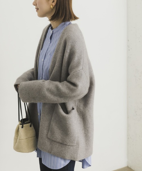 URBAN RESEARCH(アーバンリサーチ)の「FLUFFYダブルフェイスガウンカーディガン(カーディガン/ボレロ・レディース・ブルー系その他/ラベンダー/ベージュ/グレー系その他・FREE)」の8枚目の写真