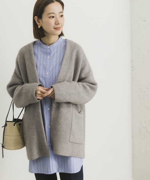 URBAN RESEARCH(アーバンリサーチ)の「FLUFFYダブルフェイスガウンカーディガン(カーディガン/ボレロ・レディース・ブルー系その他/ラベンダー/ベージュ/グレー系その他・FREE)」の9枚目の写真