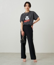 ラウンジドレス　ラインパンツ　ネイビー　グリーンライン LOUNGEDRESS（ラウンジドレス）の「リネンラインパンツ