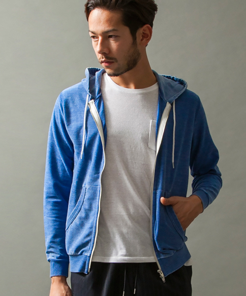 BEAUTY&YOUTH UNITED ARROWS（ビューティーアンドユースユナイテッドアローズ）の「BY ヘザー ジップパーカー◆（パーカー・メンズ・ダークグレー/ライトブルー/ロイヤルブルー・X-LARGE/SMALL/MEDIUM/LARGE）」の3枚目の写真