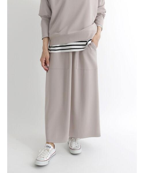 Samansa Mos2 blue(サマンサモスモスブルー)の「カットタイトスカート【セットアップ可】(スカート・レディース・ブラック/ブラウン/グレー/グリーン・フリ-)」の12枚目の写真