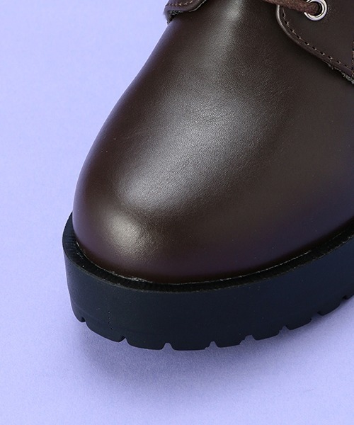 LOVETOXIC（ラブトキシック）の「レースUPショートブーツ（スニーカー・キッズ・アイボリー/ブラック/ブラウン・L/S/M）」の4枚目の写真