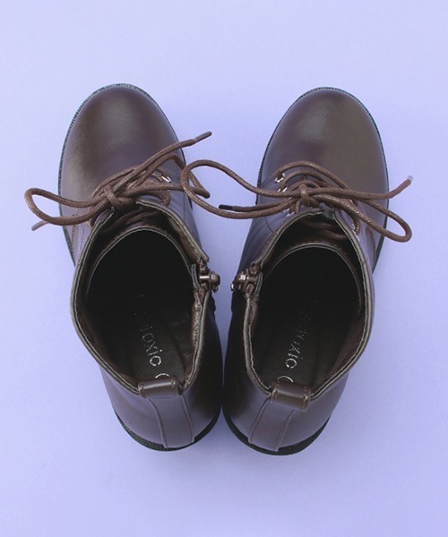 LOVETOXIC（ラブトキシック）の「レースUPショートブーツ（スニーカー・キッズ・アイボリー/ブラック/ブラウン・L/S/M）」の7枚目の写真