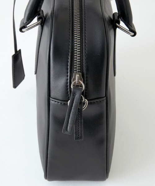 forksy.（フォルクシー）の「【forksy.】フェイクレザースクエアボストン（ボストンバッグ・レディース・ブラウン/ブラック・FREE）」の8枚目の写真