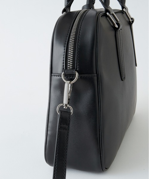 forksy.（フォルクシー）の「【forksy.】フェイクレザースクエアボストン（ボストンバッグ・レディース・ブラウン/ブラック・FREE）」の9枚目の写真