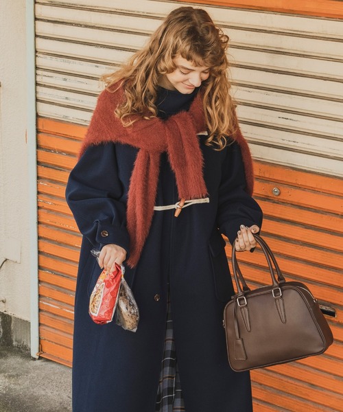 forksy.（フォルクシー）の「【forksy.】フェイクレザースクエアボストン（ボストンバッグ・レディース・ブラウン/ブラック・FREE）」の17枚目の写真