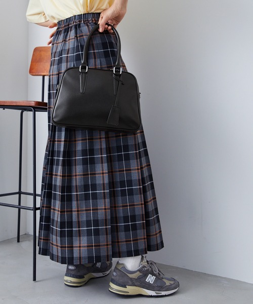 forksy.（フォルクシー）の「【forksy.】フェイクレザースクエアボストン（ボストンバッグ・レディース・ブラウン/ブラック・FREE）」の20枚目の写真