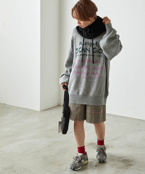 forksy.（フォルクシー）の「【forksy.】ニットフードバラクラバ（ニットキャップ/ビーニー・レディース・グレー/ブラック/アイボリー/ベージュ・FREE）」の20枚目の写真