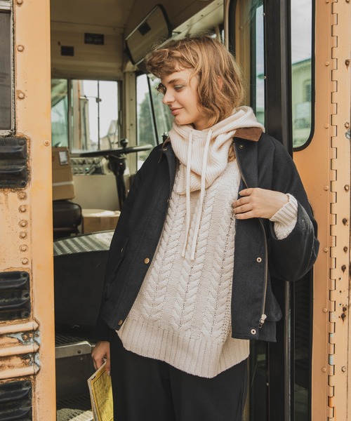 forksy.（フォルクシー）の「【forksy.】ニットフードバラクラバ（ニットキャップ/ビーニー・レディース・グレー/ブラック/アイボリー/ベージュ・FREE）」の17枚目の写真