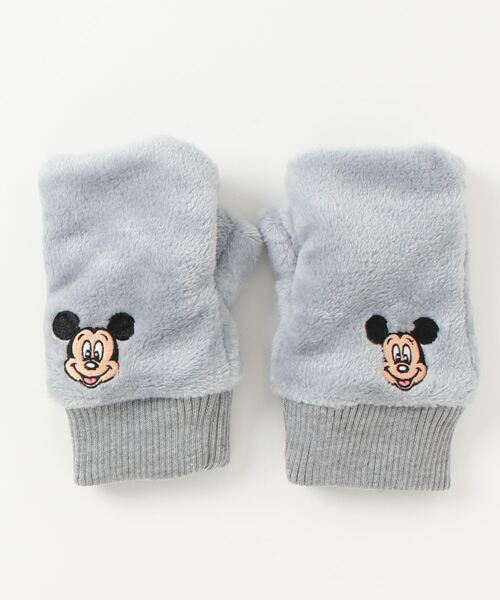 Disney(ディズニー)の「【DISNEY/ディズニ―】ワンポイント刺繍 ファーミトン 手袋(手袋・レディース・アイボリー/ベージュ/グレー/ブラック・FREE)」の3枚目の写真