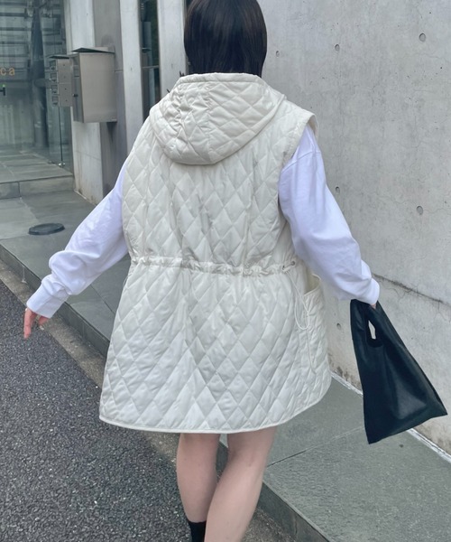 ⭐︎フード付きボアダウンキルティングベスト⭐︎ 楽天市場】ダウンベスト フード付き付き レディース ベスト 冬 厚手