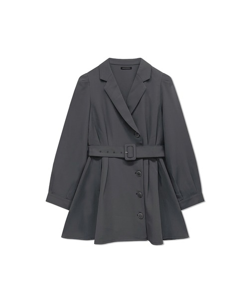 ANDGEEBEE（アンジービー）の「ジャケットタックミニワンピ（ワンピース・レディース・ブラック/チャコールグレー・MEDIUM）」の12枚目の写真