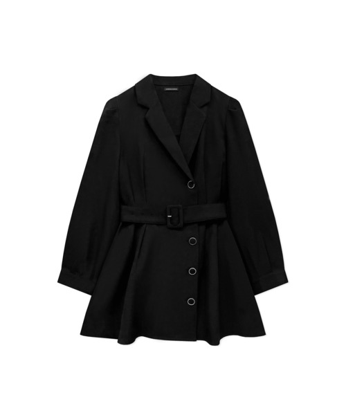 ANDGEEBEE（アンジービー）の「ジャケットタックミニワンピ（ワンピース・レディース・ブラック/チャコールグレー・MEDIUM）」の13枚目の写真