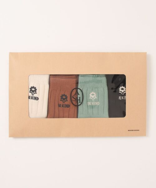 ASH（アッシュ）の「【BE KIND SOCK】フラワーデザインソックス 4足セット（ソックス/靴下・レディース・マルチ・ONE SIZE）」の2枚目の写真