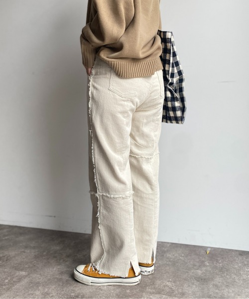 CPCM（シーピーシーエム）の「パッチワークコーデュロイパンツ（その他パンツ・レディース・パープル/ブラウン/グリーン/アイボリー・FREE）」の8枚目の写真