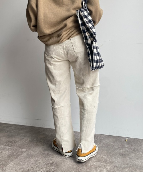 CPCM（シーピーシーエム）の「パッチワークコーデュロイパンツ（その他パンツ・レディース・パープル/ブラウン/グリーン/アイボリー・FREE）」の9枚目の写真