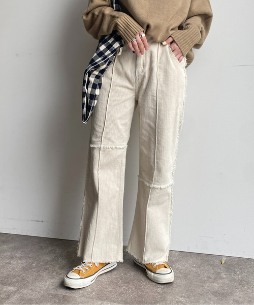 CPCM（シーピーシーエム）の「パッチワークコーデュロイパンツ（その他パンツ・レディース・パープル/ブラウン/グリーン/アイボリー・FREE）」の7枚目の写真