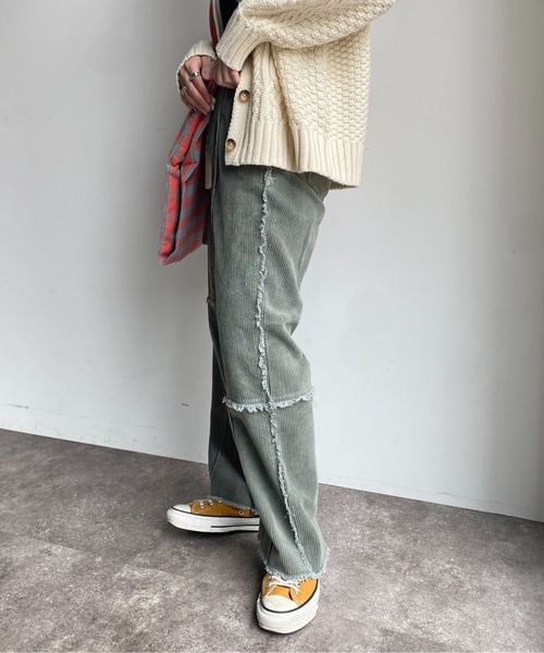 CPCM（シーピーシーエム）の「パッチワークコーデュロイパンツ（その他パンツ・レディース・パープル/ブラウン/グリーン/アイボリー・FREE）」の12枚目の写真
