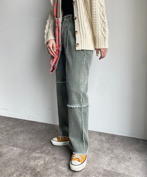 CPCM（シーピーシーエム）の「パッチワークコーデュロイパンツ（その他パンツ・レディース・パープル/ブラウン/グリーン/アイボリー・FREE）」の11枚目の写真