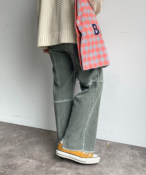 CPCM（シーピーシーエム）の「パッチワークコーデュロイパンツ（その他パンツ・レディース・パープル/ブラウン/グリーン/アイボリー・FREE）」の15枚目の写真