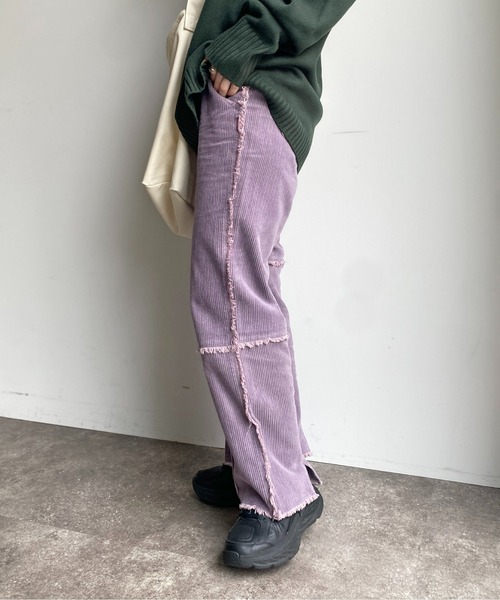 CPCM（シーピーシーエム）の「パッチワークコーデュロイパンツ（その他パンツ・レディース・パープル/ブラウン/グリーン/アイボリー・FREE）」の18枚目の写真