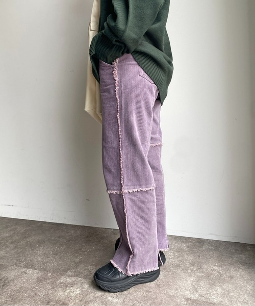 CPCM（シーピーシーエム）の「パッチワークコーデュロイパンツ（その他パンツ・レディース・パープル/ブラウン/グリーン/アイボリー・FREE）」の19枚目の写真