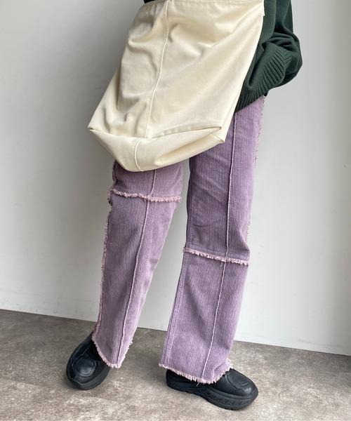 CPCM（シーピーシーエム）の「パッチワークコーデュロイパンツ（その他パンツ・レディース・パープル/ブラウン/グリーン/アイボリー・FREE）」の16枚目の写真