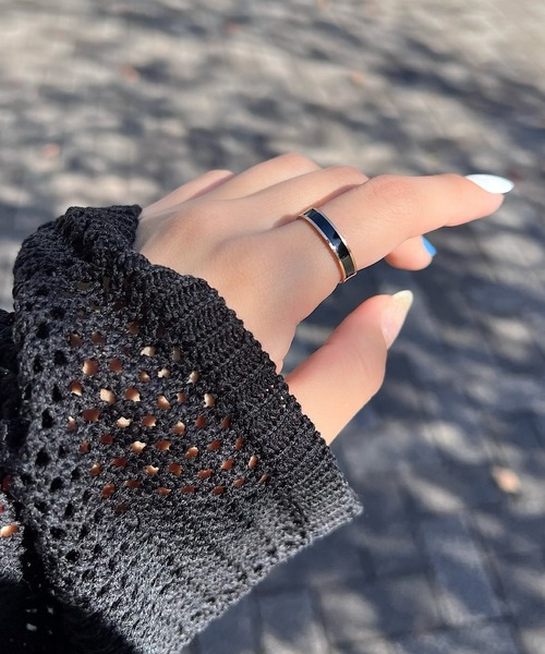 blackdia ocean(ブラックダイヤオーシャン)の「blackdia ocean サンドデザインリング(リング・レディース・ホワイト系その他/ホワイト系その他2/ブラック系その他2/ブラック系その他・11号/13号/9号)」の1枚目の写真